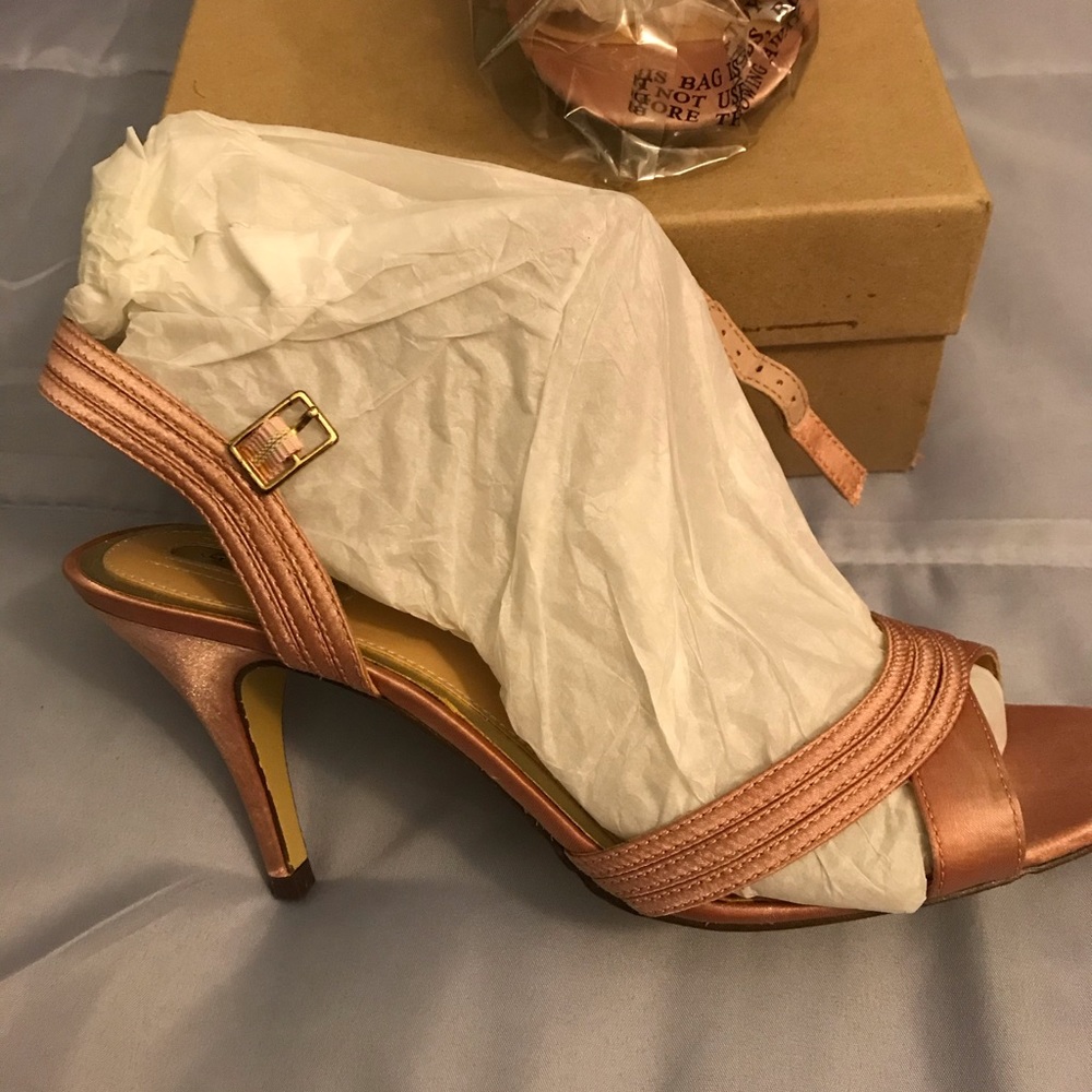Mauve colored shoe.